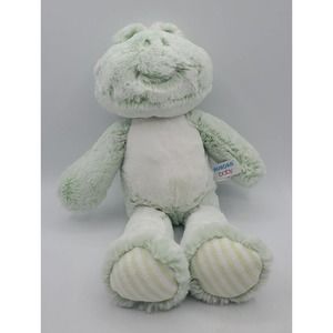 Aurora Baby Plush Frog Green 13” 2018 Striped Feet Stuffed Animal Toy